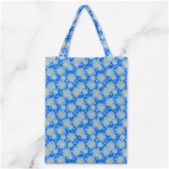 Hydrangea Blue Glitter Round Classic Tote Bag