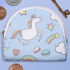 Unicorn Seamless Pattern Background Vector Horseshoe Style Canvas Pouch