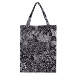 Grey And White Grunge Camouflage Abstract Print Classic Tote Bag