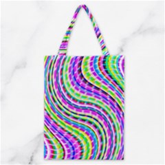 Neon Trippy Swirls Twirls Design Classic Tote Bag