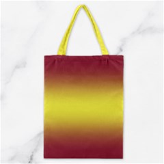 Burgundy Red To Electric Yellow Bilinear Gradient Classic Tote Bag