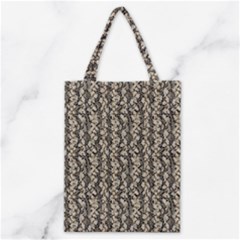 Beige Snake Pattern Classic Tote Bag