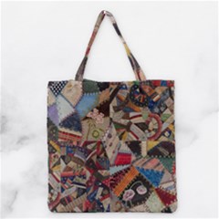 Background Embroidery Pattern Stitches Abstract Grocery Tote Bag