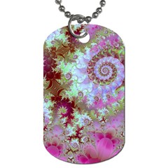 Raspberry Lime Delight, Abstract Ferris Wheel Dog Tag (one Side)