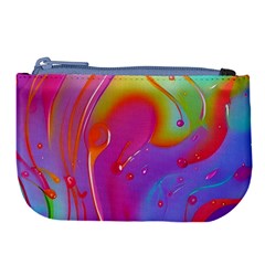 Beautiful Fluid Shapes In A Flowing Background Large Coin Purse