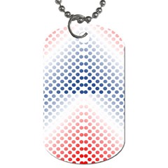 Dots-pointillism-abstract-chevron Dog Tag (one Side)