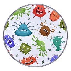 Dangerous-streptococcus-lactobacillus-staphylococcus-others-microbes-cartoon-style-vector-seamless-p Wireless Fast Charger(white)