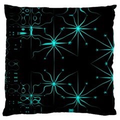 Space Time Abstract Pattern Alien Dark Green Pattern Large Cushion Case (two Sides)