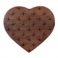 Spiders Pattern Seamless Arachnids Heart Wood Jewelry Box