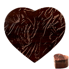 Chocolate Texture, Dark Chocolate Background Heart Wood Jewelry Box