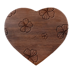 Flowers Leaves Pattern Art Bloom Heart Wood Jewelry Box