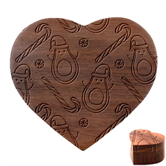 Avo Merry Christmas, Candies, Candy Cane Heart Wood Jewelry Box