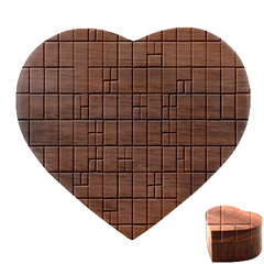 Abstract-background Heart Wood Jewelry Box