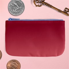 Burgundy Red To Coral Pink Linear Gradient Large Coin Purse