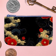 Korean Art Flowers Asian Pattern Large Coin Purse