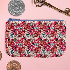 Red Flowers Large Coin Purse